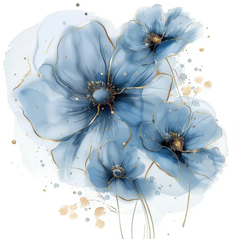 

Акварельные абстрактные цветы наклейки для стен