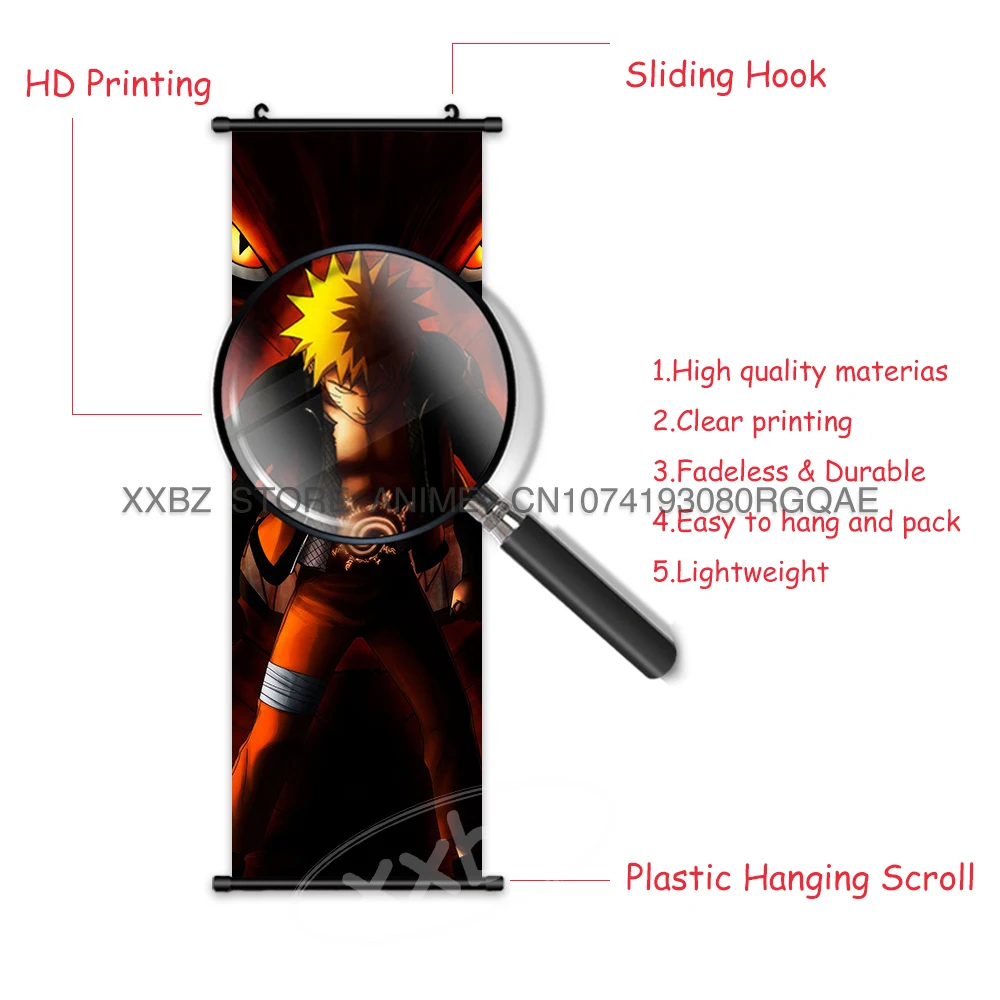 Наруто свитки картина аниме постеры холст эстетический Саске украшение дома