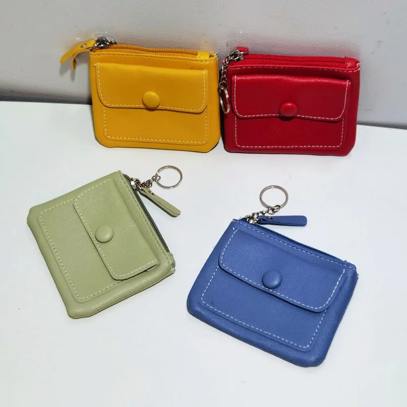 

Women Small Coin Purse Bag Wallet Children Mini Wallets Leather Key Holder Clutch Pouch Change Purses Zipper Money Bags