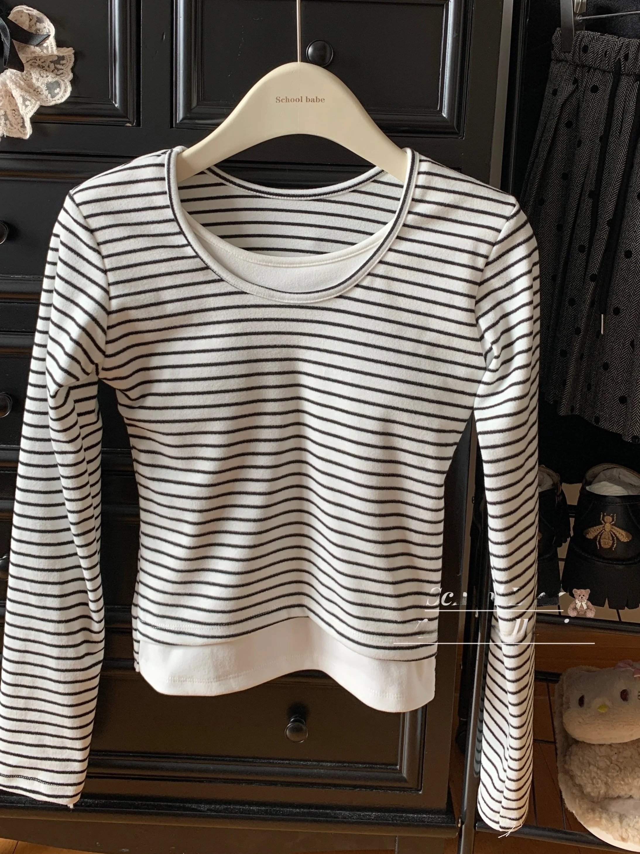 Женская рубашка с длинными рукавами Design Sense Fake из двух предметов Dralon осень 2024