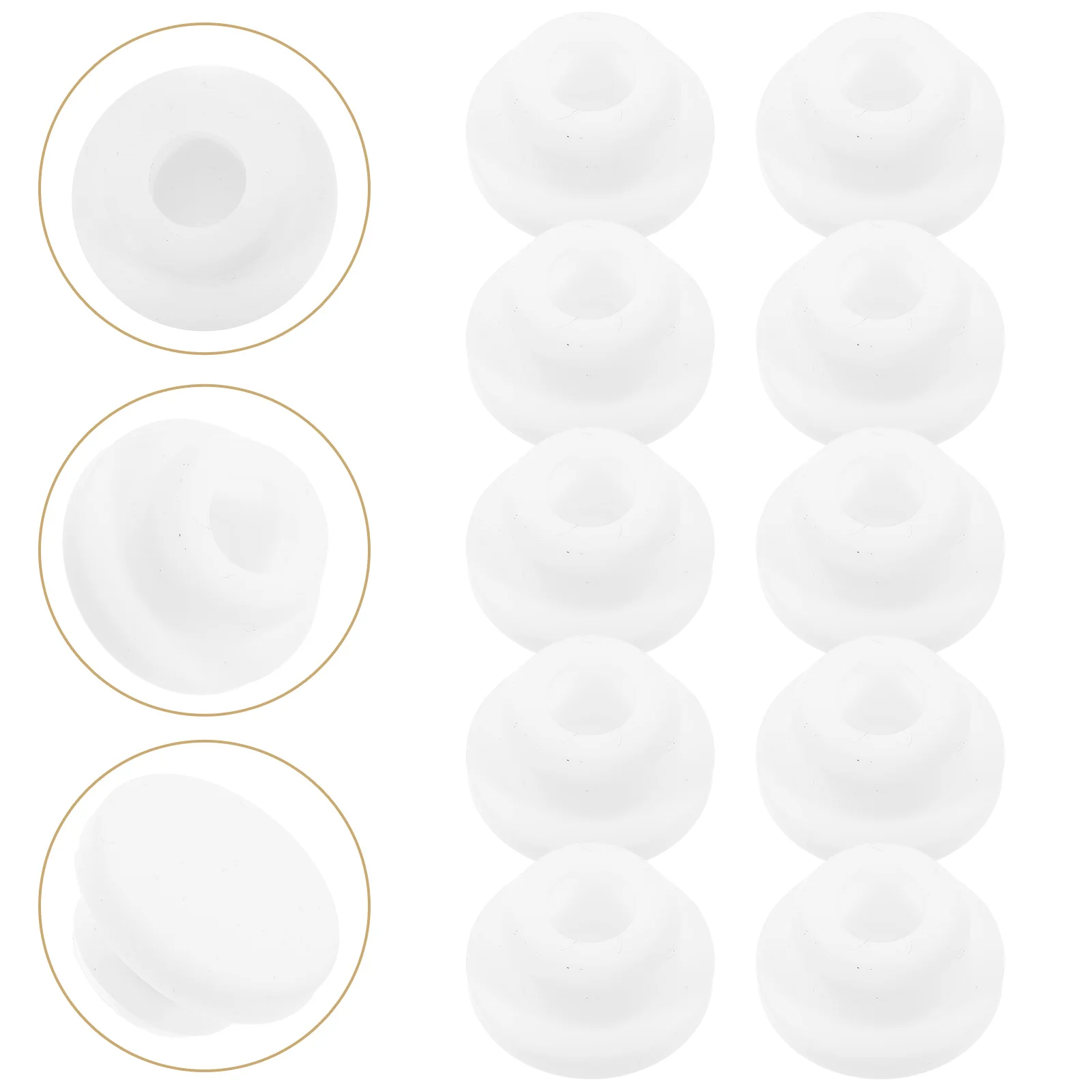

10 Pcs Bathroom Sink Overflow Hole Cover Round Plug Kitchen Supplies Replacement White