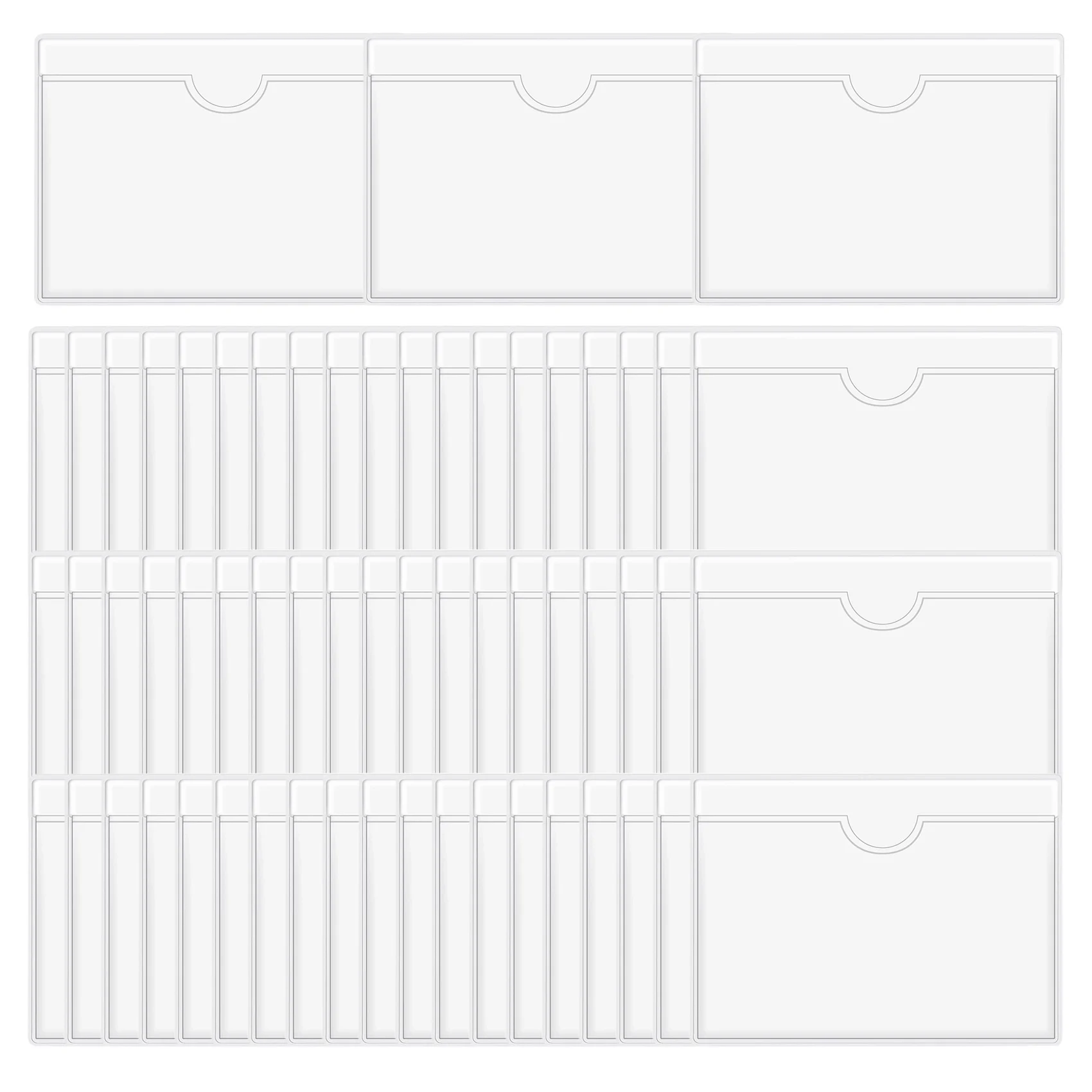 60 шт. самоклеящиеся держатели для этикеток карманы карт держатель прозрачные