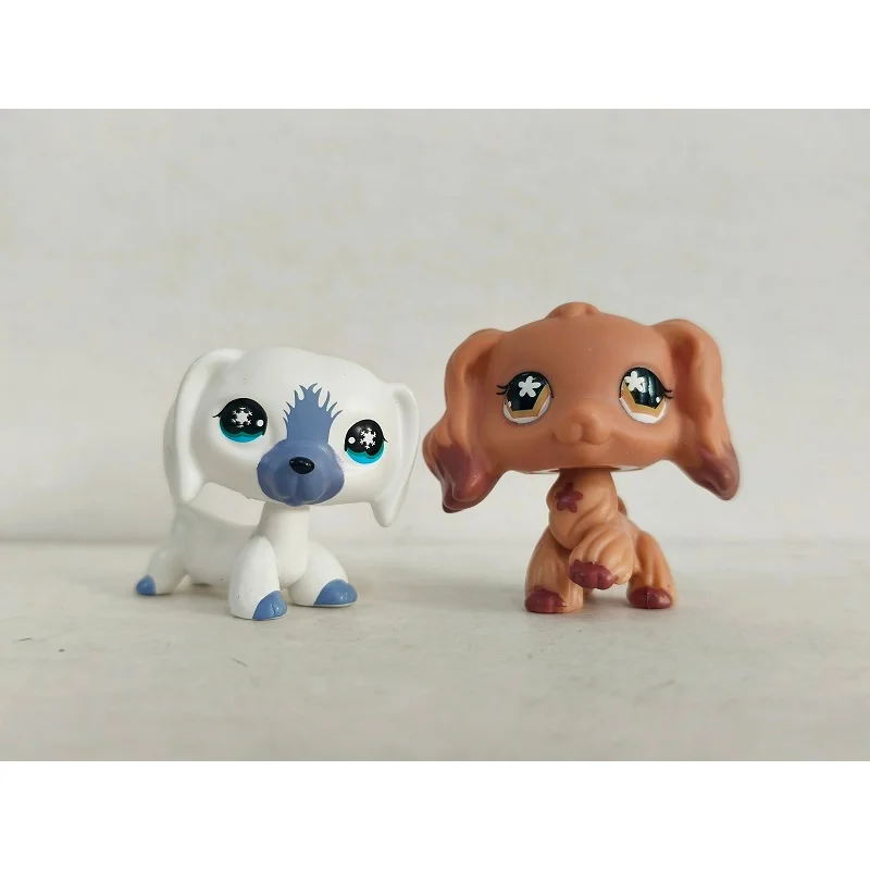 2 шт./лот LPS Toys Littlest Pet Shop Dog OOAK # 408 716 Фигурки животных