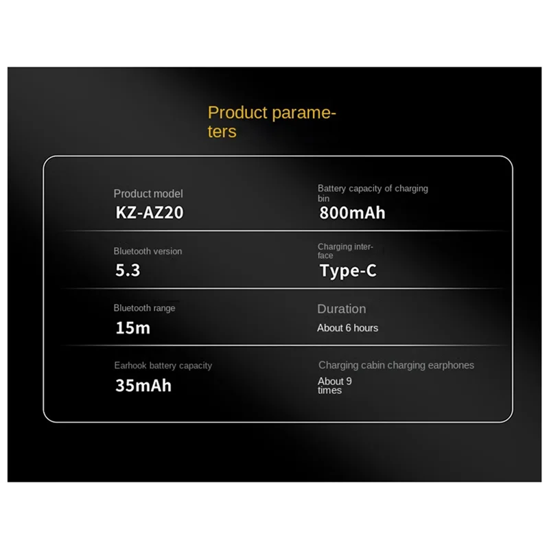 KZ AZ20 Bluetooth 5 3 Беспроводные наушники-крючки HIFI Высококачественные наушники для игр