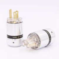 hi end audio pure copper plated copper ac power cord female plug iec c7 plug
