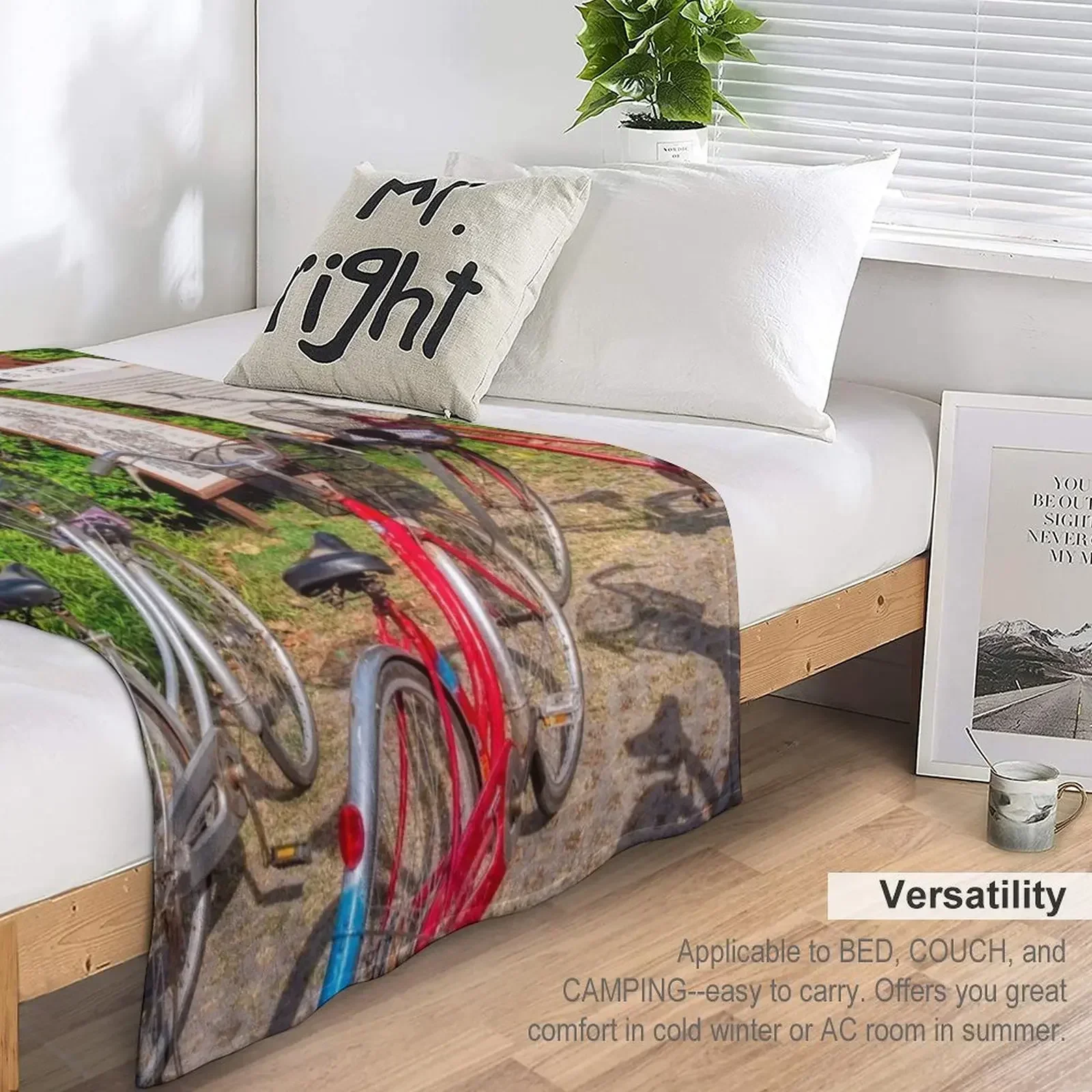 Велосипеды In The Ancient City Плед для дивана Пушистые фланелевые одеяла