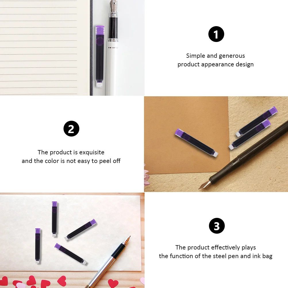 

150Pcs Fountain Pen Ink Pen Ink Cartridge Erasable Pen Ink School Supplies