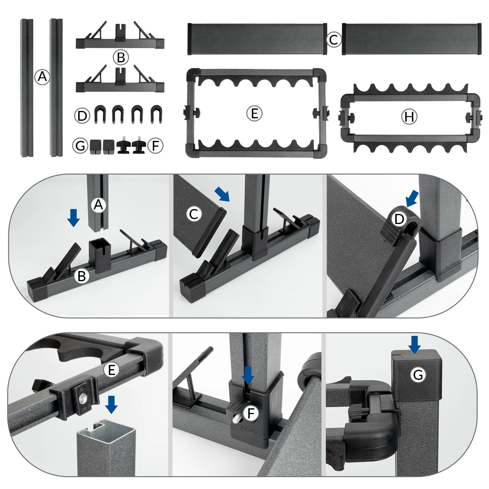 Портативный Напольный держатель из алюминиевого сплава для удочек 12 ячеек -
