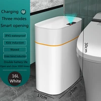smart trash can automatic induction rechargeable dustbin bucket with lid garbage bin container for bedroom bathroom kitchen