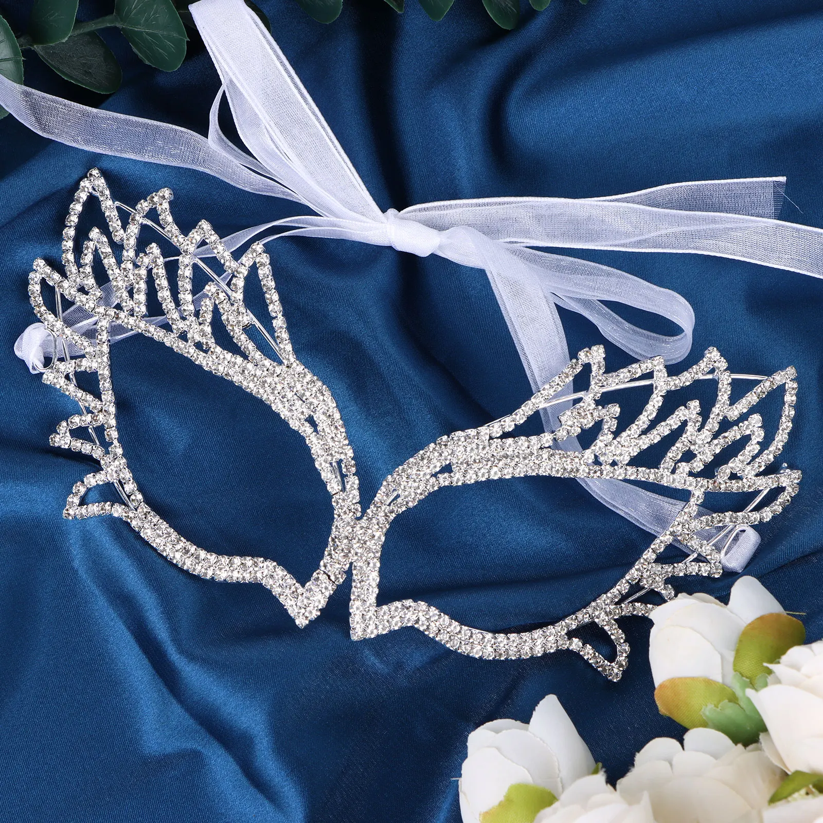 

Rhinestone Mask Masquerade Evening Prom Mardi Gras Party Mask for Women