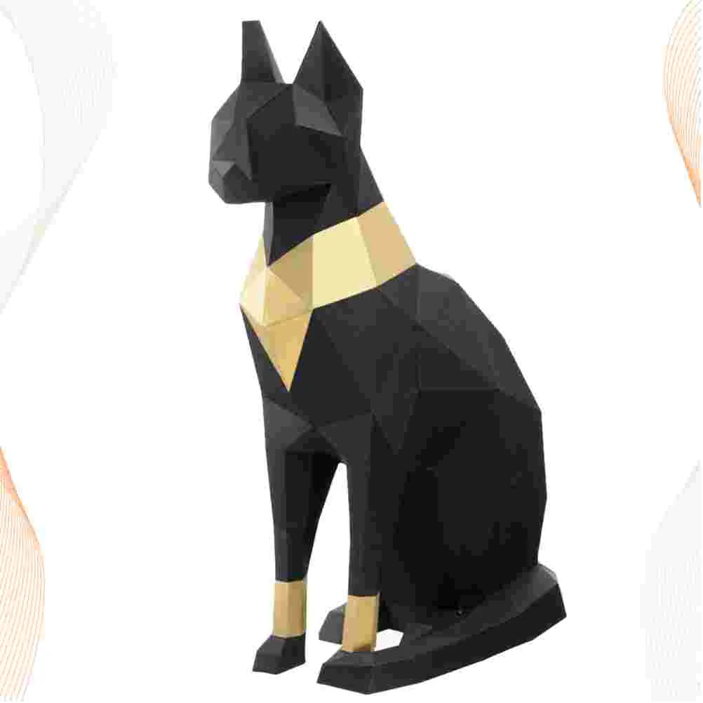 

Origami Paper 3D Model World Papercraft Kit Cat Toy Stereoscopic Molded Egyptian Three Decoration Hand Ornaments Geometric
