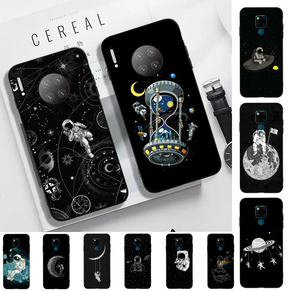 

Moon Astronaut Phone Case For Huawei Mate 10 20 30 40 50 lite pro Nova 3 3i 5 6 SE 7 pro 7SE