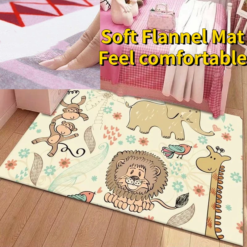 

Симпатичный ковер для спальни для девочек 120x160 мягкие фланелевые коврики для отдыха украшение для гостиной домашний моющийся нескользящий детский игровой коврик