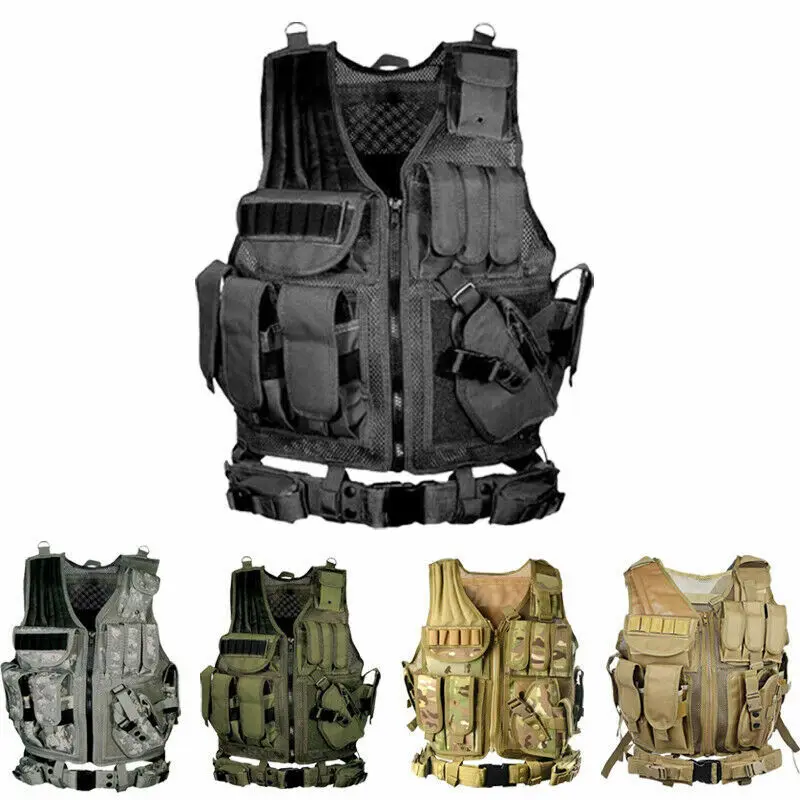 

Tactical Vest Police Military Airsoft Hunting Combat Assault Field outdoor SWAT