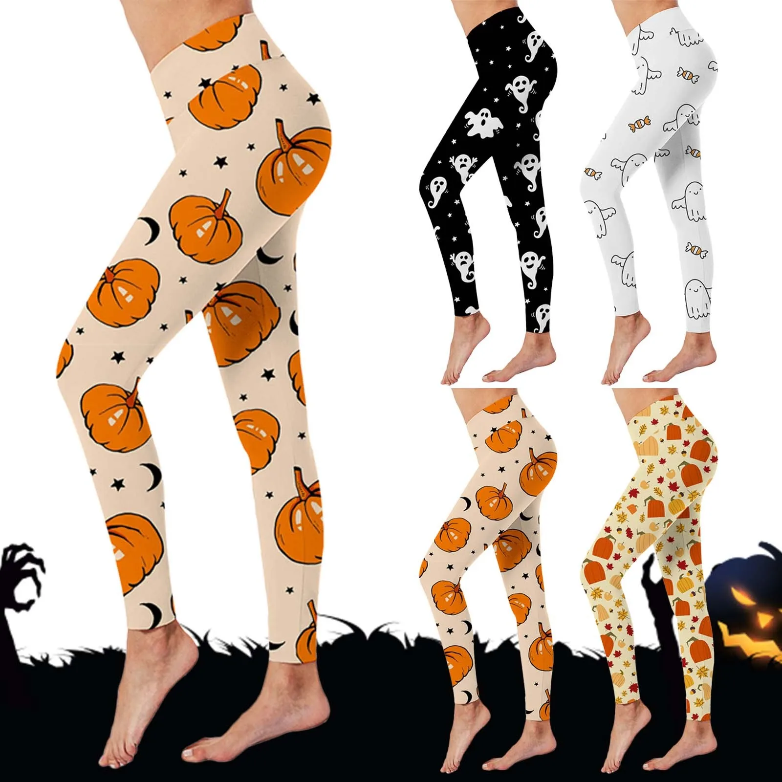 

Women Seamless Workout Leggings Halloween 3d High Waist Push Up Leggings Ladies Sexy Gym Legging Fashion Black Sports Leggings