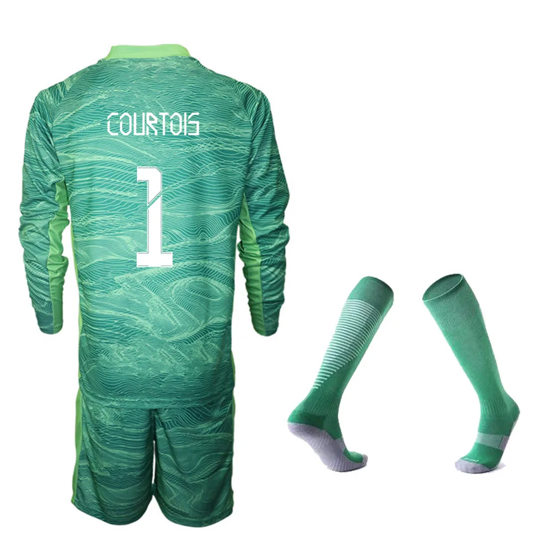 

2021-2022 Goalkeeper Home and away Football Jersey #1 COURTOIS Men's Youth Kids Training Wear T-shirt 21/22 R.M