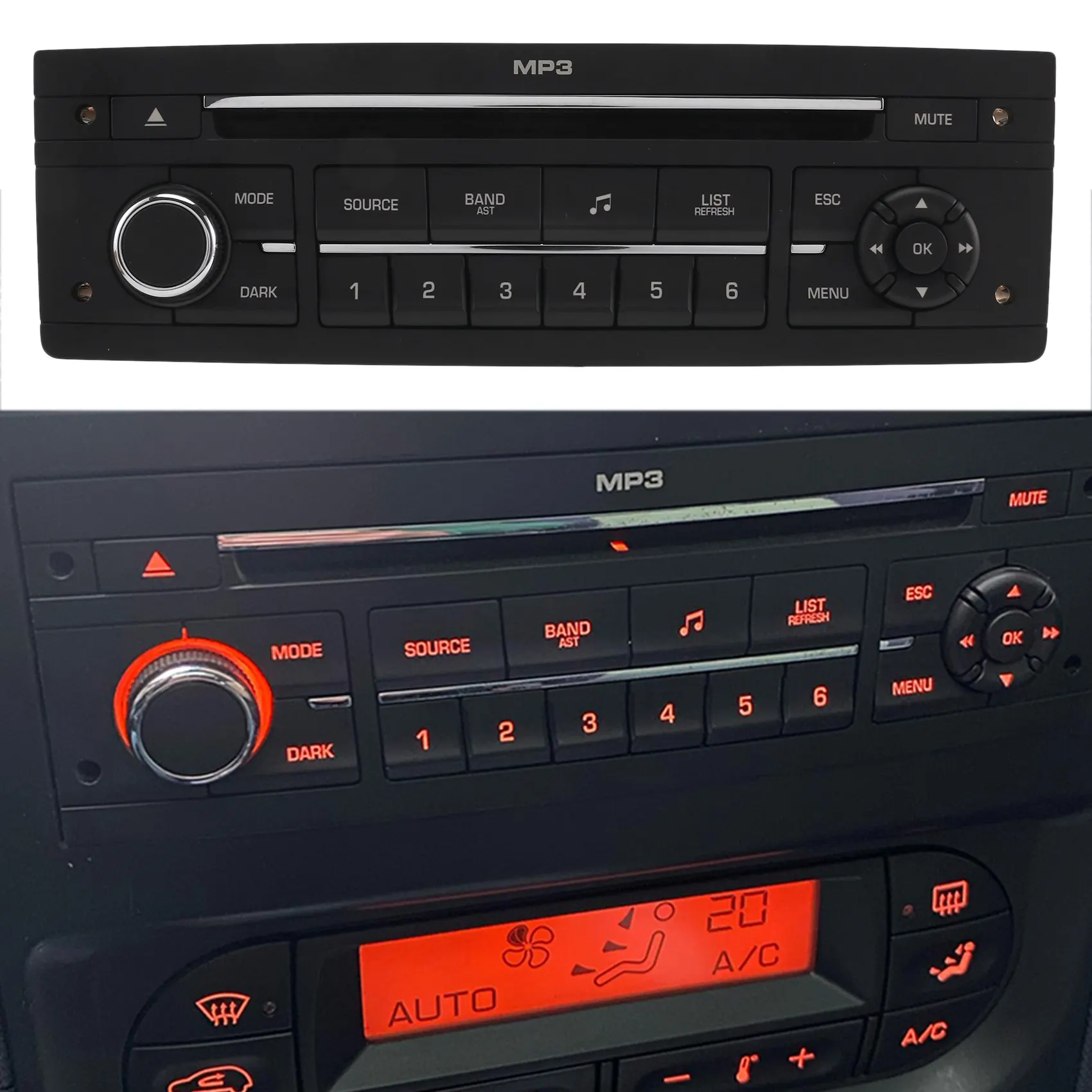 CD-плеер RD43 с функцией USB AUX для 206 207 307 508 C2 C4 C5 C6 вместо плеера RD4