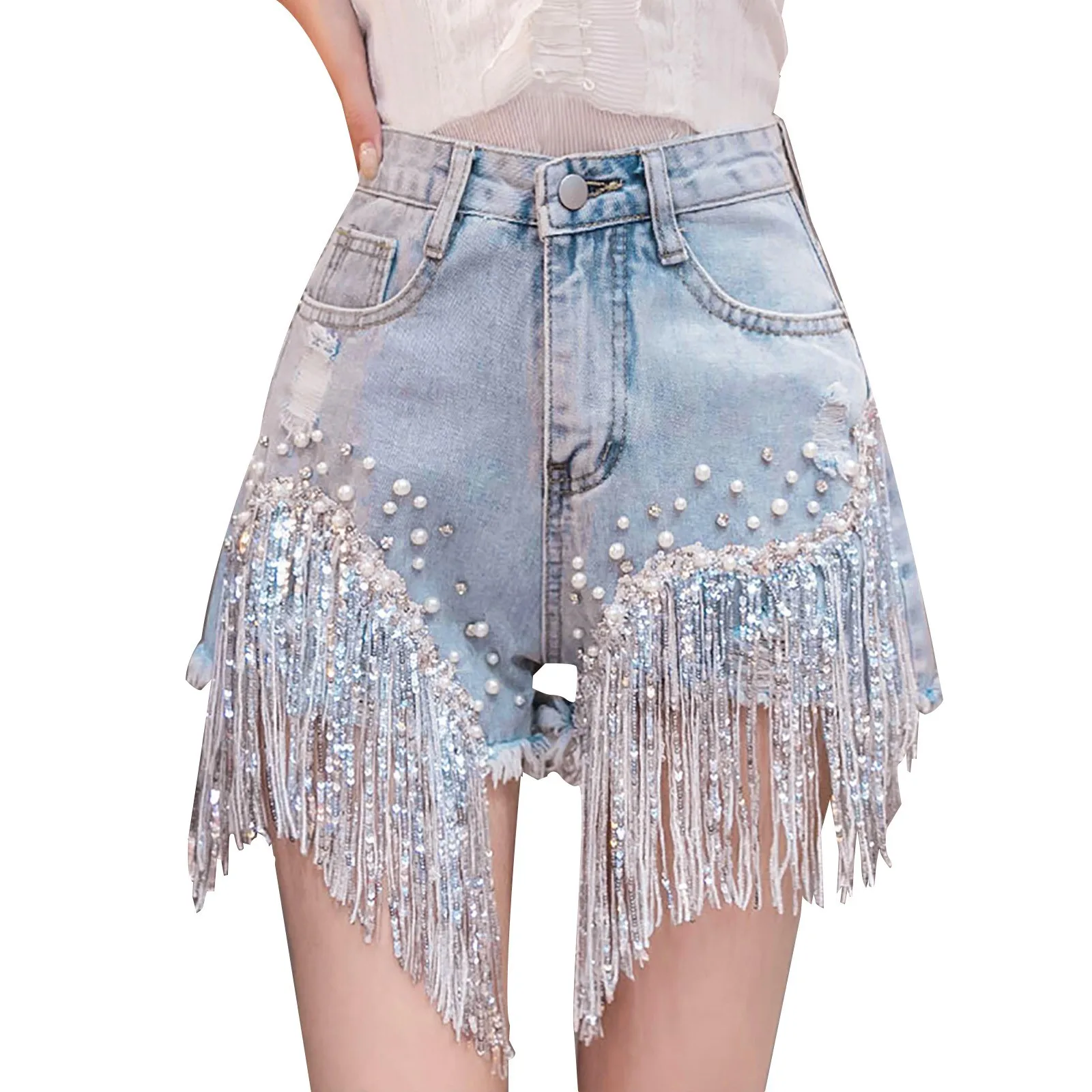 

Dresses for Women Cocktail Short Women's High Waisted Embellished Sequin Detailed A Line Flared Hot Pants Wax Shorts for Women