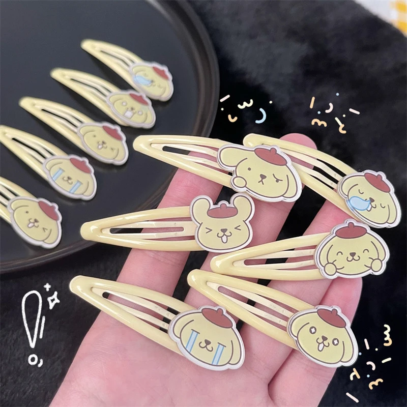 

Заколка для волос Kawaii Onpompurin, милый зажим Bb, пакет выражений, мультяшный зажим для девочек, принцесс, подарок для девушек