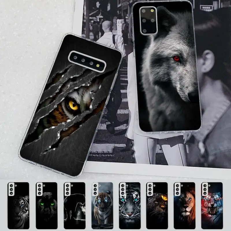 

Animal Lion Wolf Tiger Phone Case for Samsung S21 A10 for Redmi Note 7 9 for Huawei P30Pro Honor 8X 10i cover