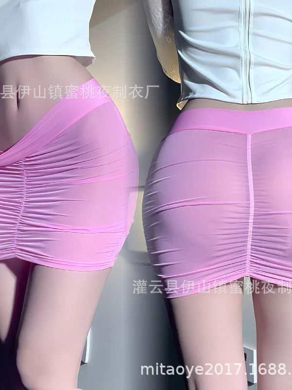 Модные женские мини-милые юбки сексуальные для женщин прозрачная юбка с ушками