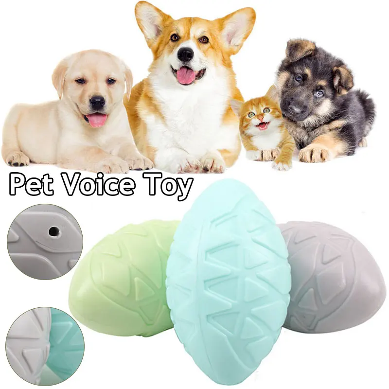 

Dog Sounding Toys Dog Squeaky Simulation Rugby Dogs Molar Sounder Rubber Cleaner Bite Resistant Dogs Training TPR Balls