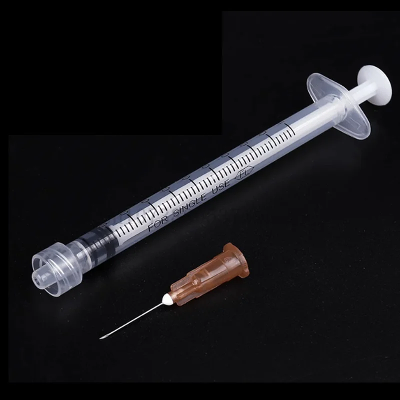 Фото 1 мл шприцы luer + 34G4MM + 32G4MM + 30G4MM 2,5 мм инъекционные иглы иглы для рисования инструмент острые остроконечные иглы иглы для татуировки №2