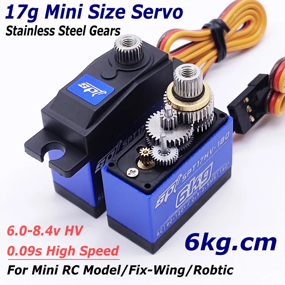 Скоростные шестерни SPT17HV из нержавеющей стали 6 кг 7 4 В 17 г мини-сервопривод