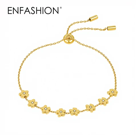 ENFASHION браслет из нержавеющей стали с цветочным орнаментом