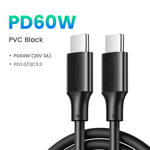UGREEN 100 Вт USB C кабель для MacBook Pro для Samsung Galaxy A52s кабель для быстрой зарядки 5A Встроенный E-marker чип USB Type C кабель