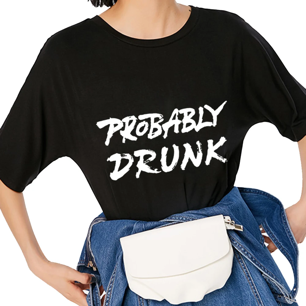 Футболка женская с графическим принтом хлопковая Повседневная смешная рубашка