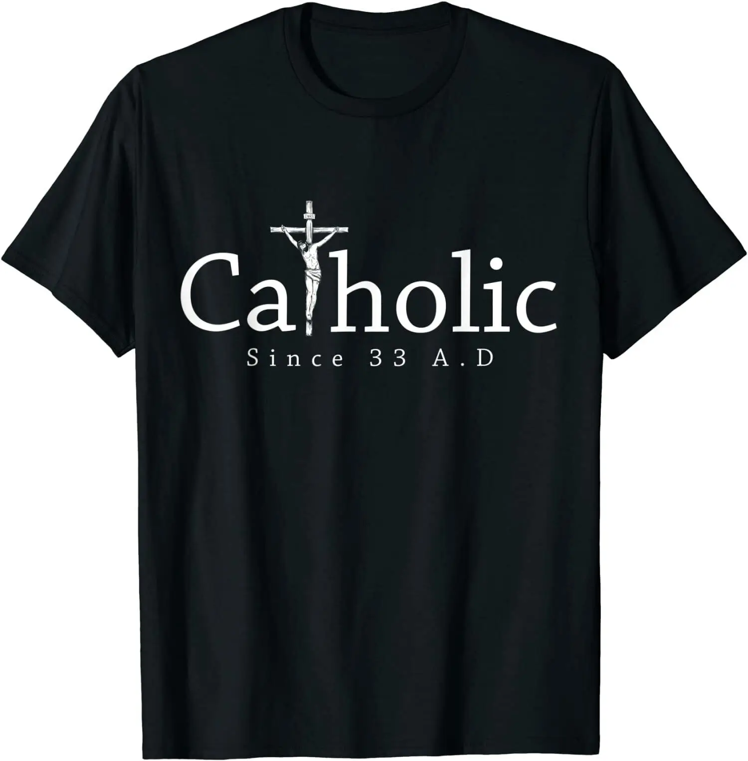 

Since 33 AD Crucifix Jesus O-Neck Cotton T Shirt Men CasualHigh Quality Print T Shirt Dropshipping