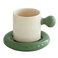 nordic style coffee saucer set ball handle coffee mug ceramic cup thermal breakfast mug espresso cup office mugs water cups