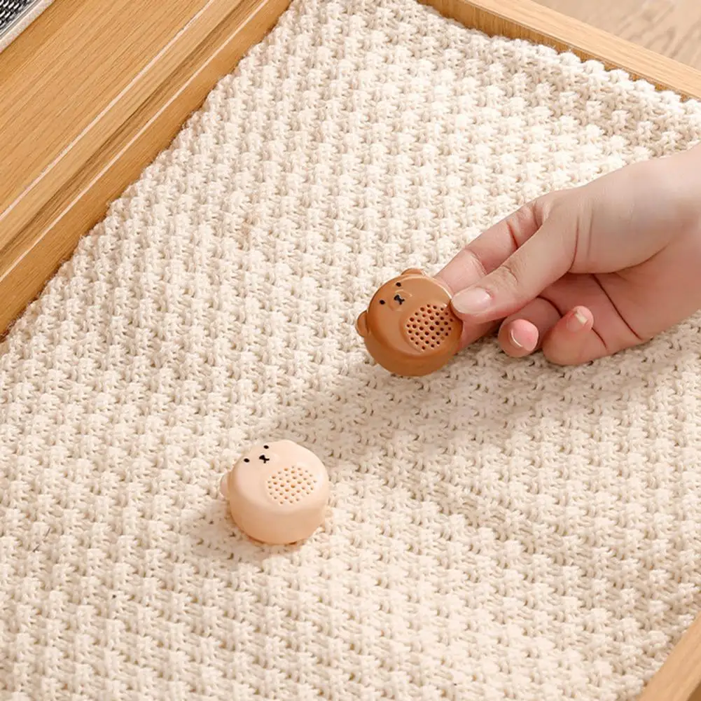 

Cartoon Bear Storage Box Moisture-proof Cartoon Bear Storage Box Set for Wardrobe Closet Holder Home Supplies Round Storage Box