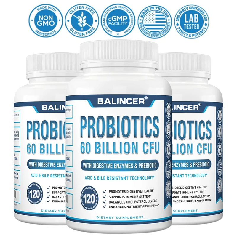 

Adult Probiotic Dietary Supplement - Helps Improve Gut Health, Boost Immunity, Support Digestive Health & Probiotics