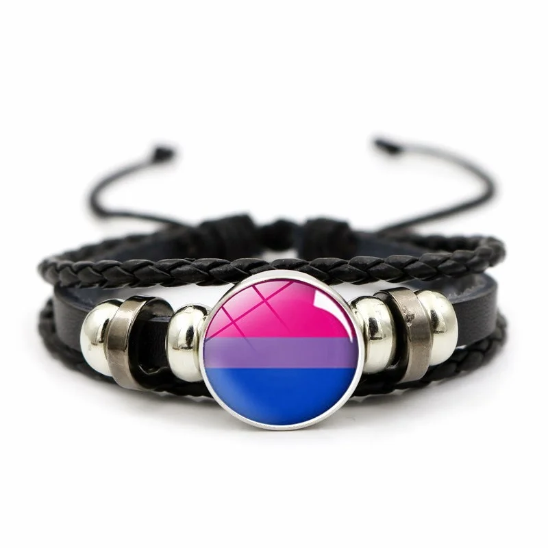 2022 New Accessories Pride Time Gems Handwoven Bracelet Jewelry Leather Jewelry