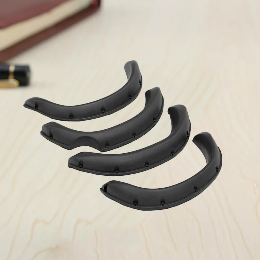 

4pcs Rubber Flares Prevent Scratch Widening Wheel Eyebrow for 1:10 RC Crawler Car Body Part (Black)