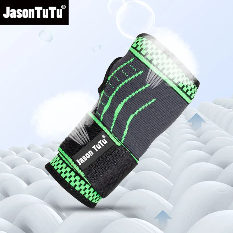 JASONTUTU 1 шт. наручный Бандаж с нажимным ремнем спортивный Защитный Браслет вязаный