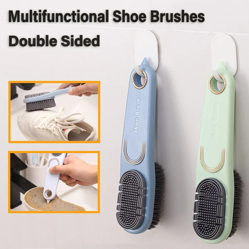 

Щетка для мытья обуви, щетка, длинные двусторонние инструменты, многофункциональная щетка для чистки одежды с мягкой щетиной