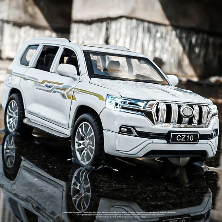 

1:32 LAND CRUISER Prado Metal Alloy Car Model Diecast Pull Back Car 6 Doors Can Opened Toy For Children Gifts Vehicles