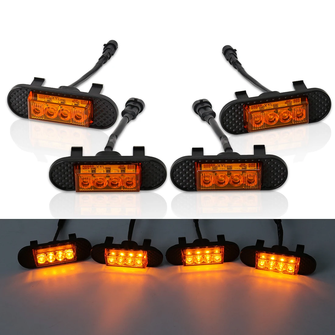 

4 шт., передние фонари для автомобиля Ford Bronco BadLands 2021 2022 2023