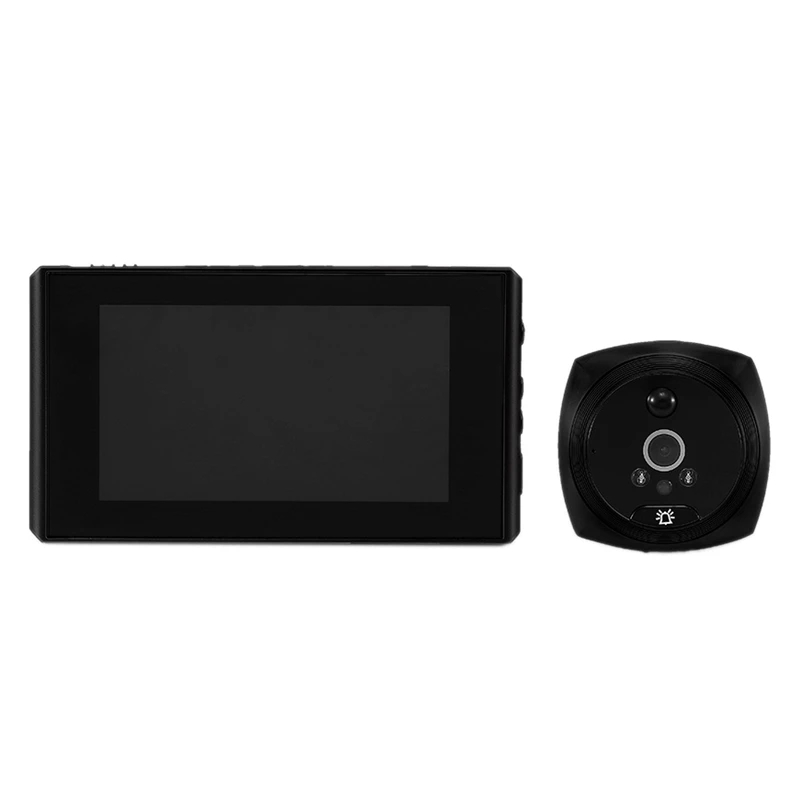 4.3 Inch LCD Screen Digital Doorbell 160° Door Eye Electronic Peephole Door Camera Viewer Outdoor Door Bell Black