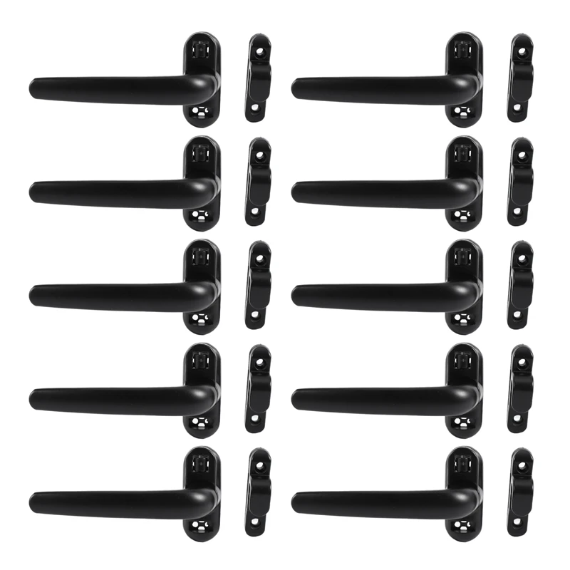 

10X Door And Window Handle Lock Casement Window Lock Wheel Handle Black