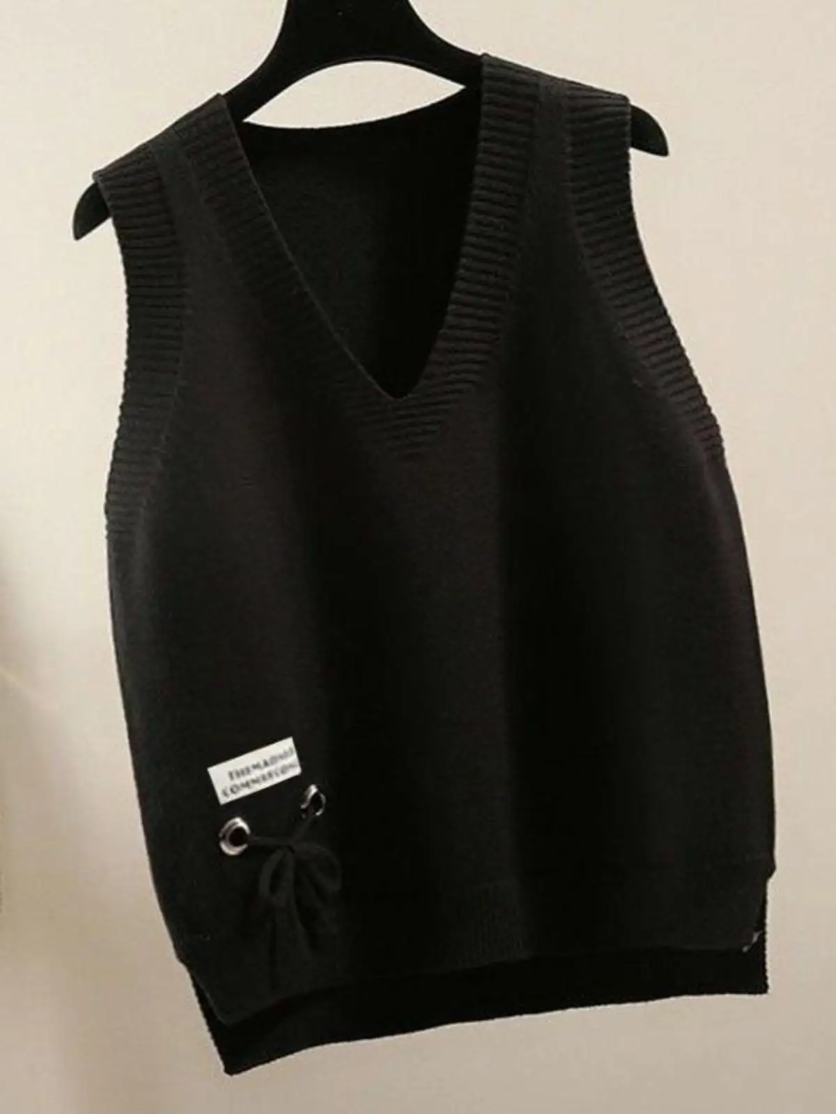 Spring and Autumn Vest Women Short V-neck Knitted Korean Sle Sweater Waistcoat Fashion All-Match Loose Bottoming...