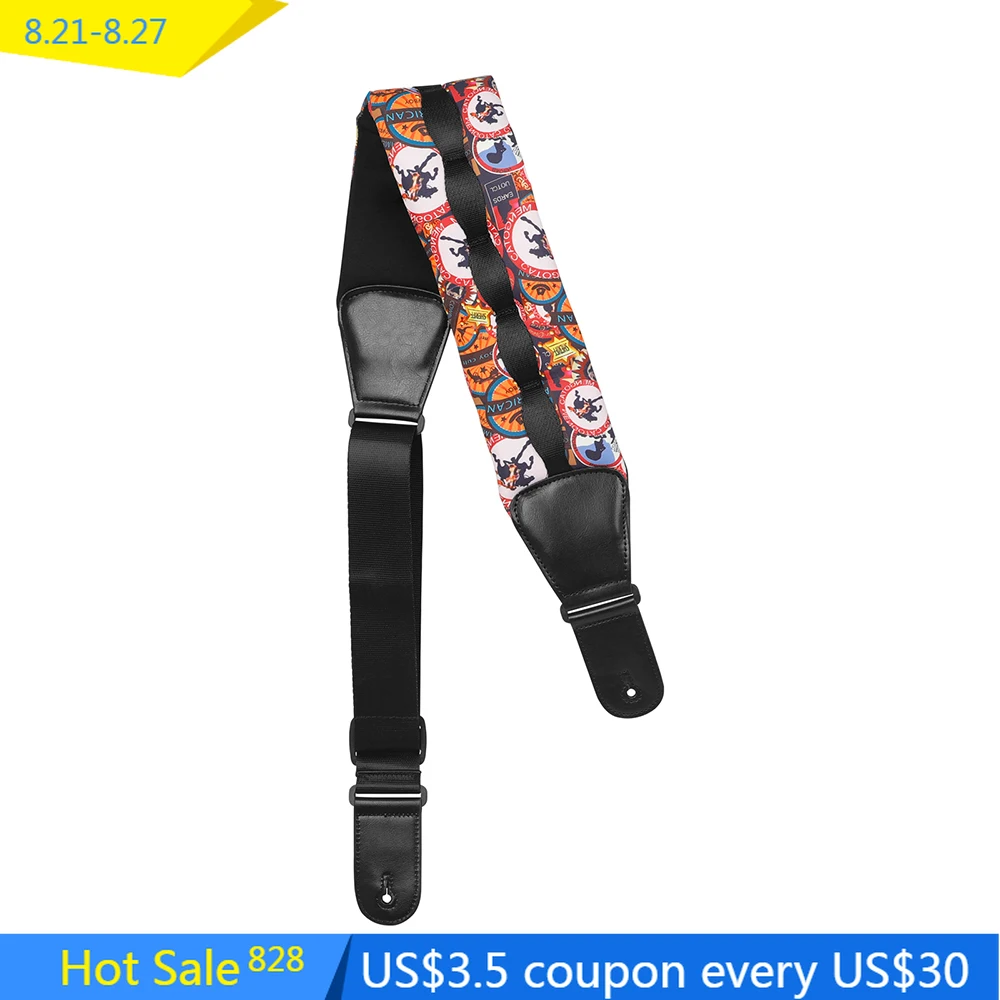 

IRIN Adjustable Guitar Strap Bass Guitar Shoulder Strap Cotton Thickened Strap Parts Accessories for Acoustic Classical Electric
