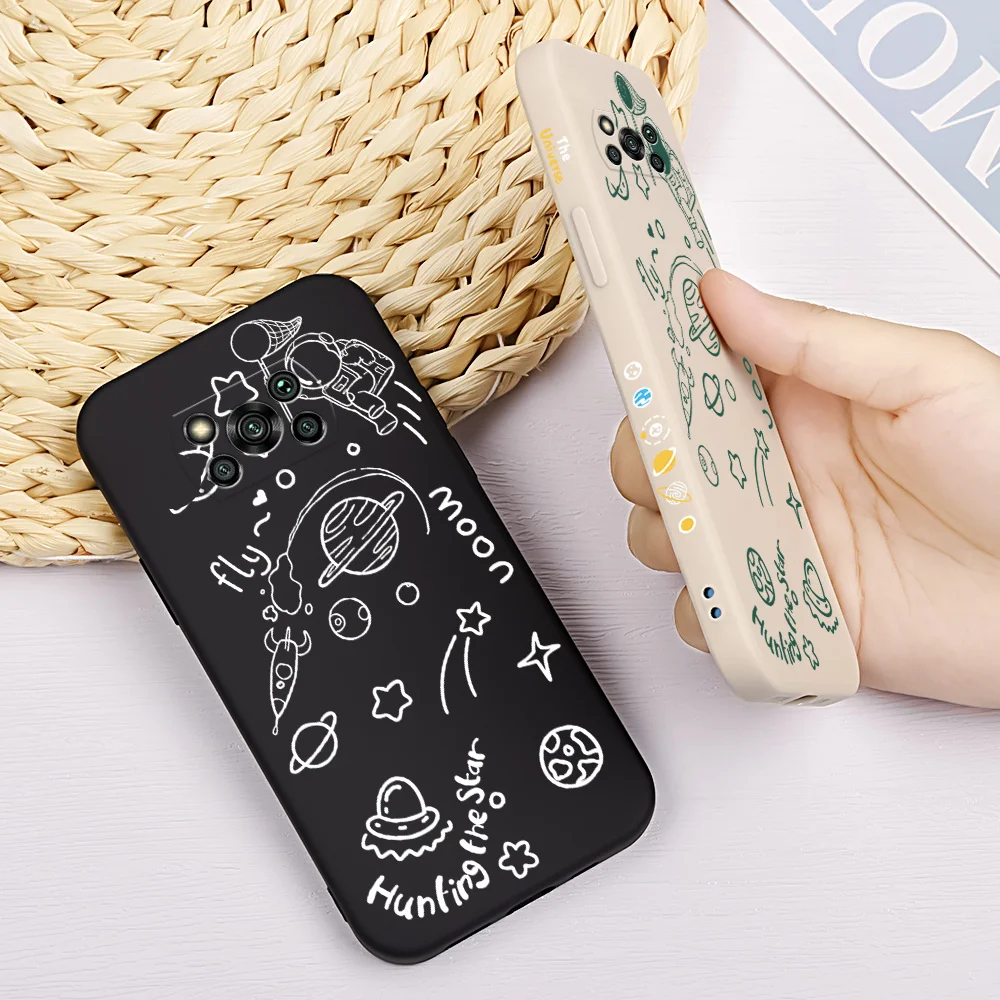 

Case For Xiaomi Poco F3 X3 Pro NFC X3 GT M3 M4 X2 M2 Pro C3 Cover For Redmi K50 K40 K20 Pro K30 S K30i Planet Pattern Phone Case