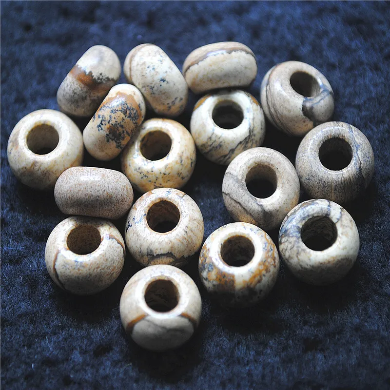 10 шт. женские бусины из бирюзы и агата 7 х14 мм