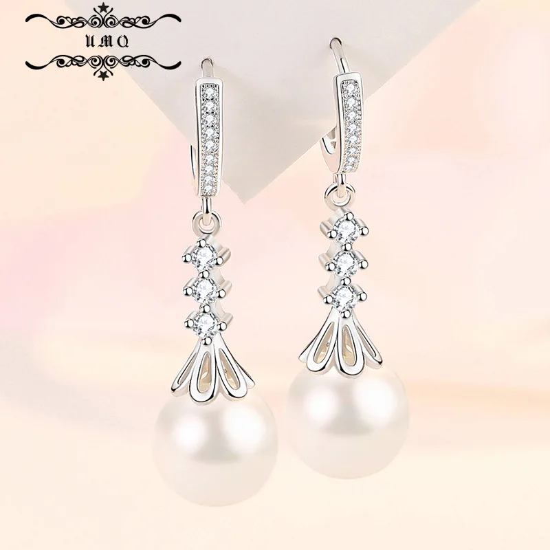 

Женские серьги из серебра S925 пробы с жемчугом, новые темпераментные Лепестковые серьги, корейские серьги с красным жемчугом и сеткой, летни...