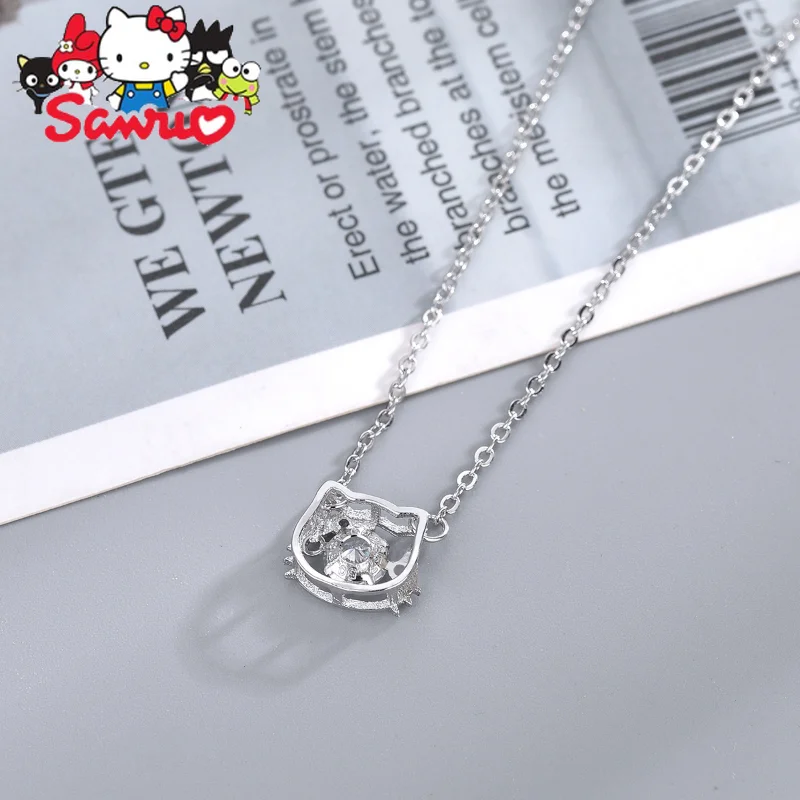

Sanrio Hello Kitty Necklace Female Niche Design Ladies Exquisite Pendant Clavicle Chain Gifts for Women Girls Birthday Gifts
