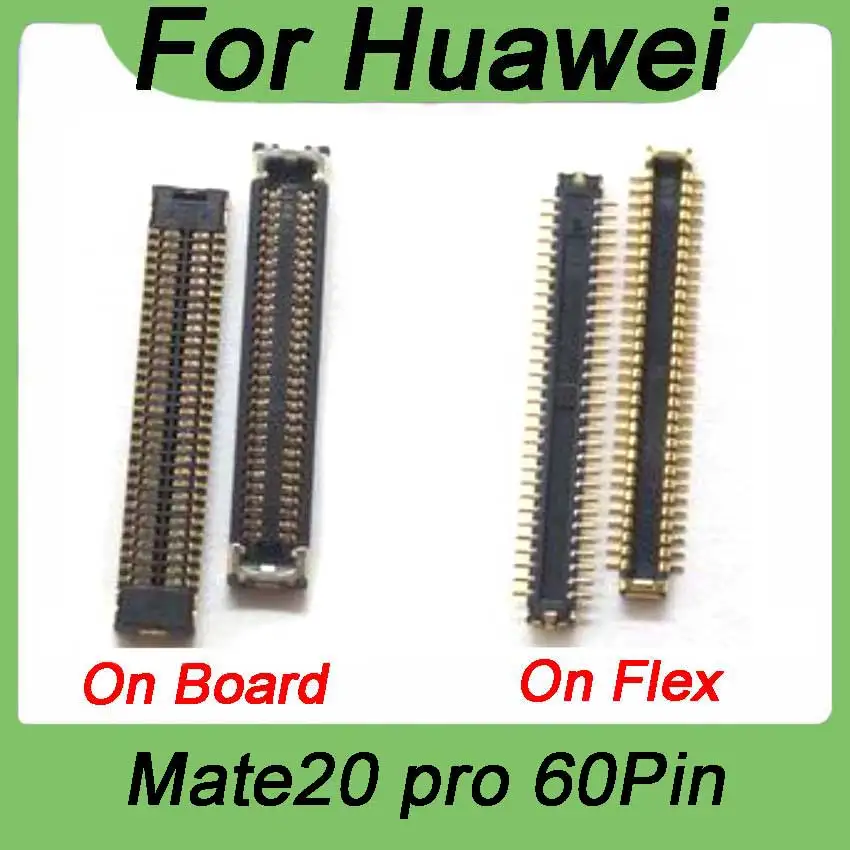 

10Pcs USB Charging Port FPC connector For Huawei Mate20 pro charger Logic on motherboard mainboard flex cable 60Pin